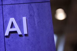 the letters AI on a purple wall