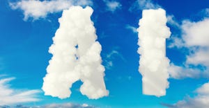 AI written in clouds