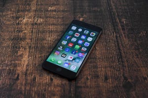 Apple iPhone on a wooden surface