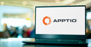 Apptio logo on laptop screen