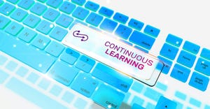 continuous learning key on keyboard