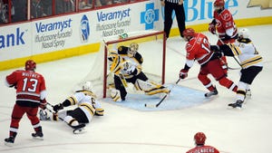 NHL hockey game: Carolina Hurricanes versus Boston Bruins