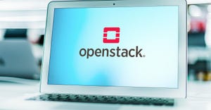 OpenStack logo on a laptop screen