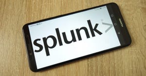 Splunk logo on a smartphone screen