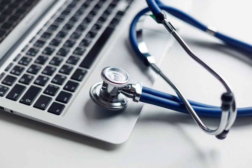 stethoscope on a keyboard