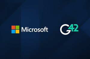 Microsoft and G42 logos next to each other